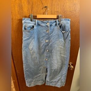 Denim Midi Skirt
